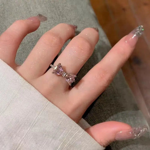 CZTICLE® Modischer, verstellbarer Ring mit Schleife