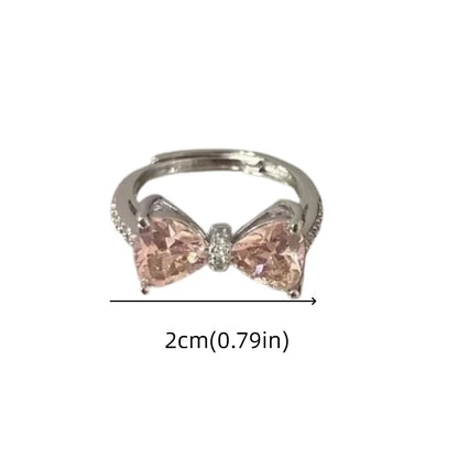 CZTICLE® Modischer, verstellbarer Ring mit Schleife
