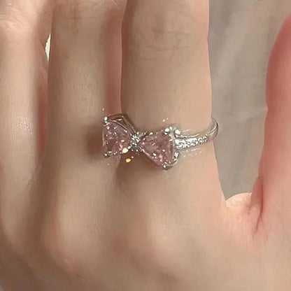 CZTICLE® Modischer, verstellbarer Ring mit Schleife