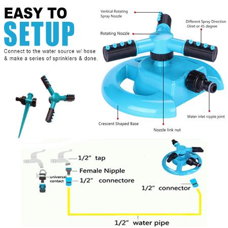 360 Degree Adjustable Garden Sprinkler